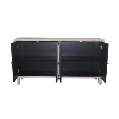 Accent Cabinet 4 Door Wooden Cabinet Sideboard Buffet Storage Cabinet