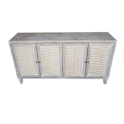 Accent Cabinet 4 Door Wooden Cabinet Sideboard Buffet Storage Cabinet
