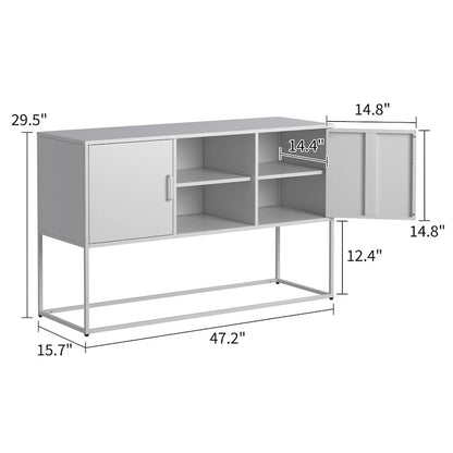 Sideboard buffet - Adjustable feet, anti-tilt device,elegant handle,silent magnetic closure and eco-friendly finish