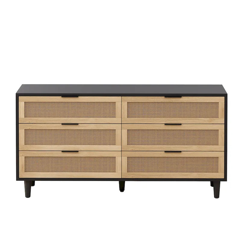 RR 59.066-Drawers Rattan Storage Cabinet