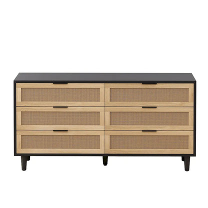 RR 59.066-Drawers Rattan Storage Cabinet