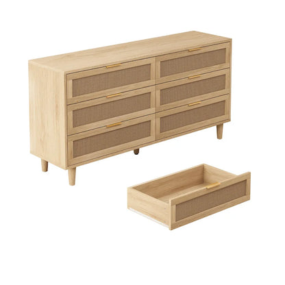 RR 59.066-Drawers Rattan Storage Cabinet