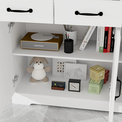 Farmhouse Buffet Cabinet Storage Sideboard with 3 Drawers and 3 Doors