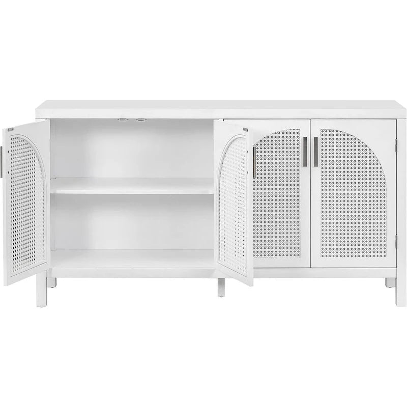 60 Large Storage Space Artificial Rattan Doors Buffet/Sideboard