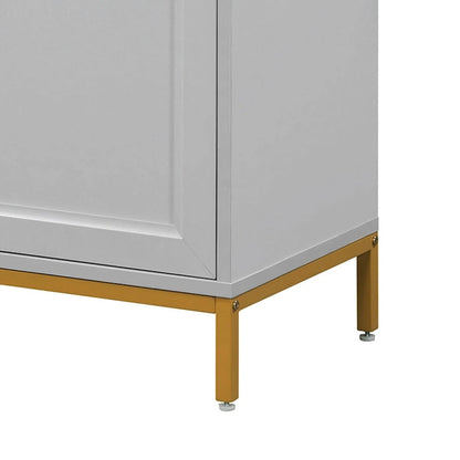 Elegant Stylish Wooden Sideboard, Top with Faux Marble Stickers