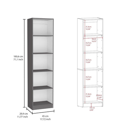Kenyon 3pc Set 67 Wide 5-Shelf and Cabinet Bookcase
