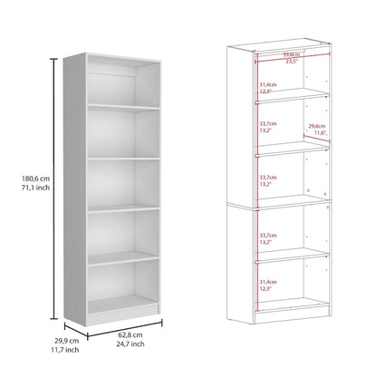 Kenyon 3pc Set 67 Wide 5-Shelf and Cabinet Bookcase