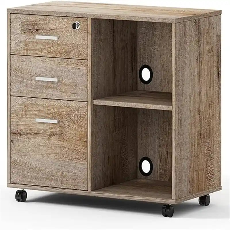 Wood Filing Cabinet - 15.75D x 31.69W x 26.29H