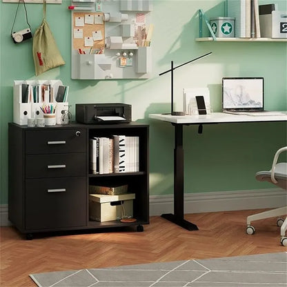 Wood Filing Cabinet - 15.75D x 31.69W x 26.29H