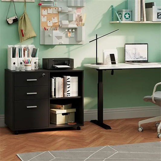 Wood Filing Cabinet - 15.75D x 31.69W x 26.29H