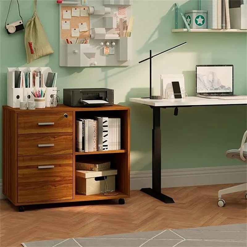 Wood Filing Cabinet - 15.75D x 31.69W x 26.29H