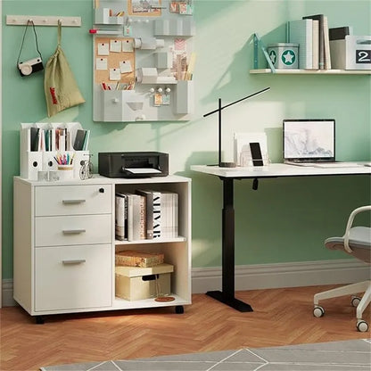 Wood Filing Cabinet - 15.75D x 31.69W x 26.29H