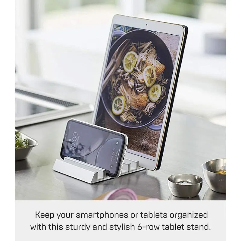 Yamazaki Home Phone and Tablet Stand - Aluminum, Aluminum - L 5.12 x W 3.94 x H 0.71 inches