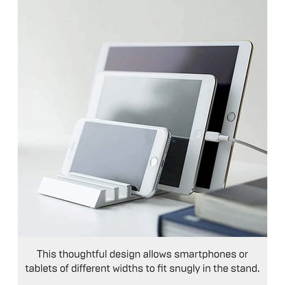 Yamazaki Home Phone and Tablet Stand - Aluminum, Aluminum - L 5.12 x W 3.94 x H 0.71 inches