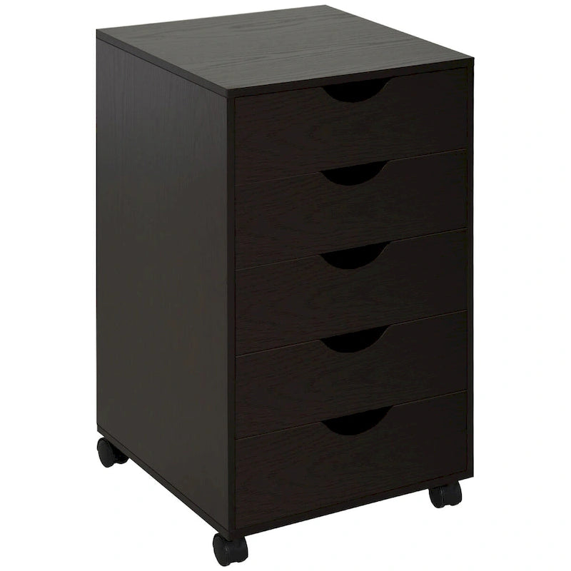 Nordic Minimalist Modern 5-Drawer File Cabinet Storage Organizer with Wheels