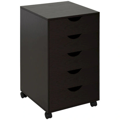 Nordic Minimalist Modern 5-Drawer File Cabinet Storage Organizer with Wheels