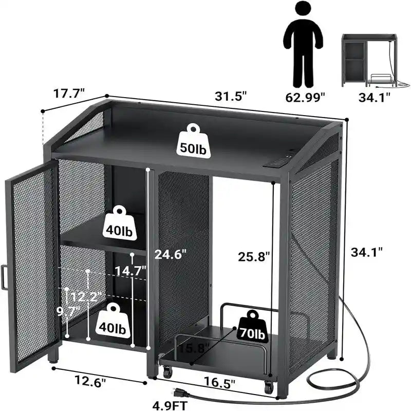 Office File Cabinets for Home Office - 16.5D x 31.5W x 34H
