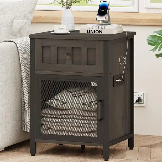 End Table with Charging Station