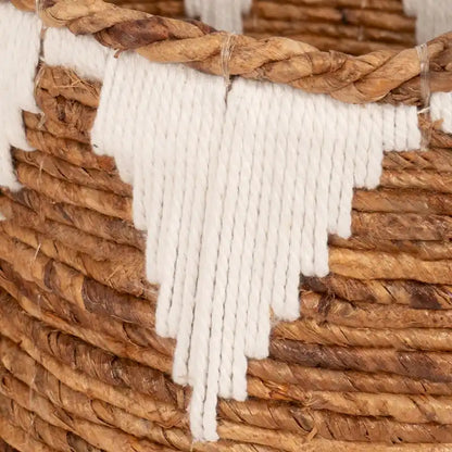 Sagebrook Home Coastal Banana Leaf, Set of Three, Nomad Baskets, Natural Finish - 14 x 14 x 10