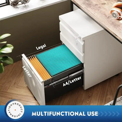 3 Drawer Mobile File Cabinet