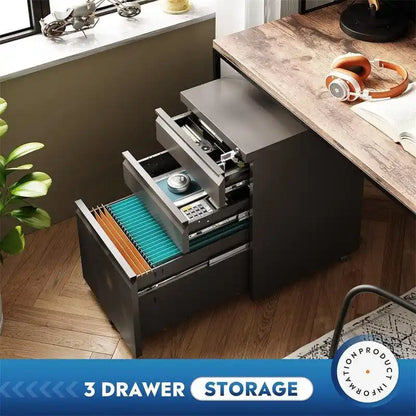 3 Drawer Mobile File Cabinet