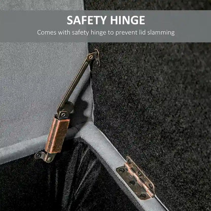 Button-Tufted Storage Ottoman Bench