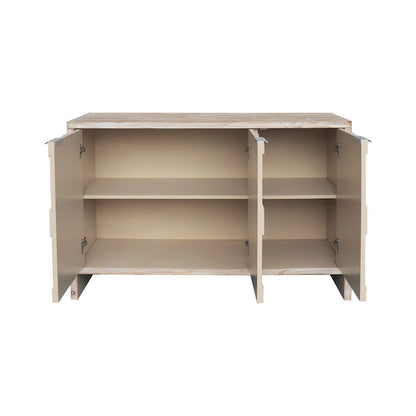 3 Door Wooden Cabinet Sideboard Buffet - N/A