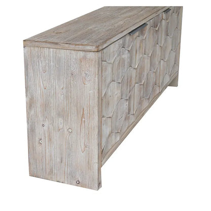 3 Door Wooden Cabinet Sideboard Buffet - N/A