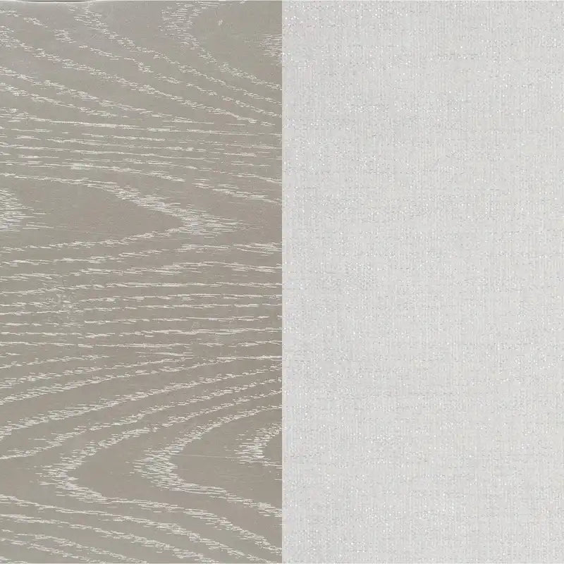 Rosarito Silver Oak and Ivory Upholstered Demilune Bench