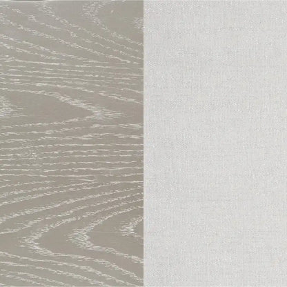 Rosarito Silver Oak and Ivory Upholstered Demilune Bench