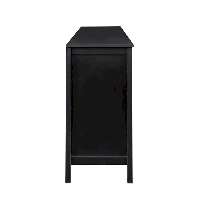 Cabinet with 4 Doors and 4 open shelgves,Freestanding Sideboard Storage Cabinet Entryway Floor Cabinet