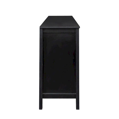 Cabinet with 4 Doors and 4 open shelgves,Freestanding Sideboard Storage Cabinet Entryway Floor Cabinet