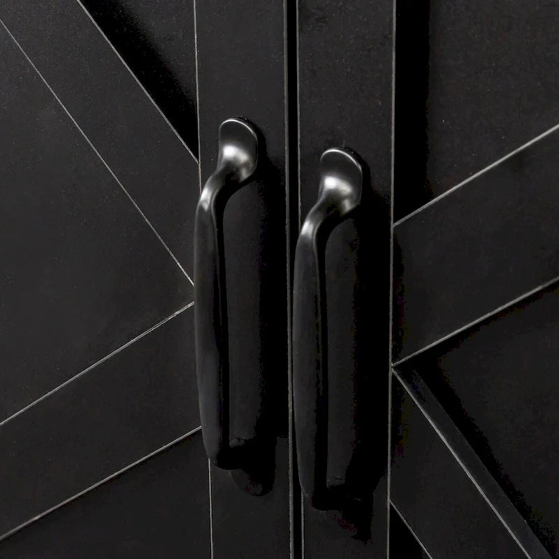 Cabinet with 4 Doors and 4 open shelgves,Freestanding Sideboard Storage Cabinet Entryway Floor Cabinet