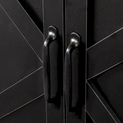 Cabinet with 4 Doors and 4 open shelgves,Freestanding Sideboard Storage Cabinet Entryway Floor Cabinet