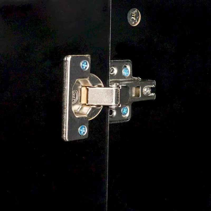 Cabinet with 4 Doors and 4 open shelgves,Freestanding Sideboard Storage Cabinet Entryway Floor Cabinet