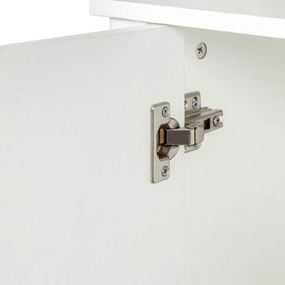 Cabinet with 4 Doors and 4 open shelgves,Freestanding Sideboard Storage Cabinet Entryway Floor Cabinet