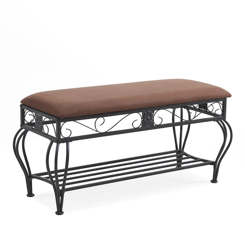Shoe Rack Bench for Entryway Industrial Bench Entryway Bench Multipurpose Entryway - 39.37L * 14.96W * 20.47H