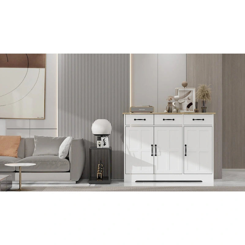 Farmhouse Sideboard with 3 Drawers and 3 Doors