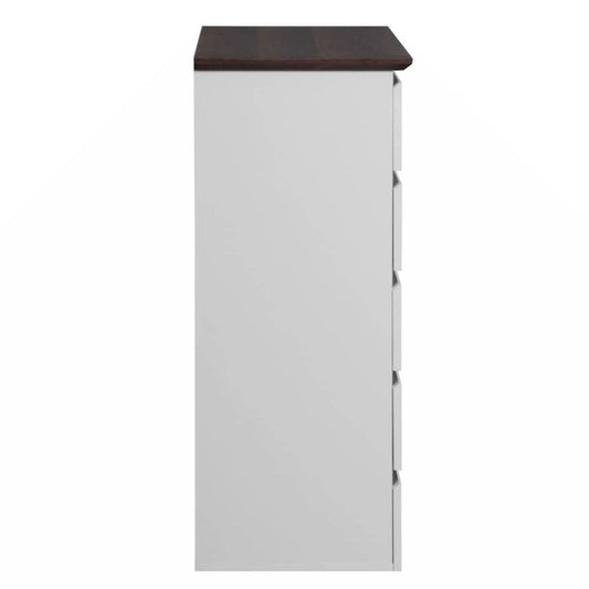 5 Drawer Dresser with Wood Color Top, Small Dresser for Kids Bedroom, Living Room