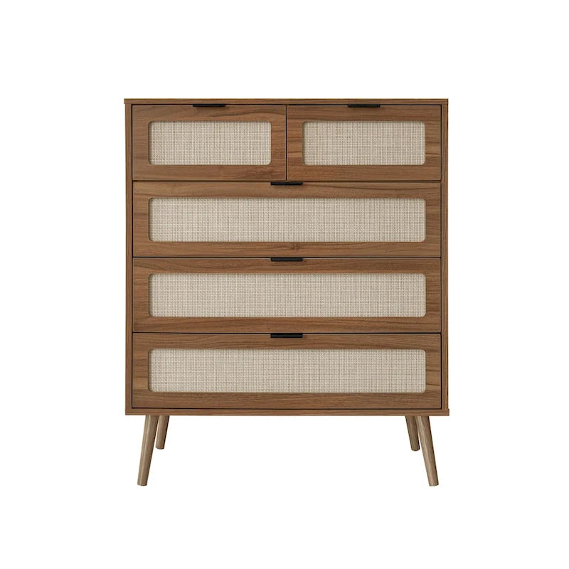 5 Drawer Cabinet, Accent Storage Cabinet, Suitable for Living Room, Bedroom, Dining Room, Study