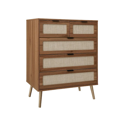5 Drawer Cabinet, Accent Storage Cabinet, Suitable for Living Room, Bedroom, Dining Room, Study