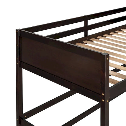 Solid Wood Twin Size Loft Bed with Safety Features