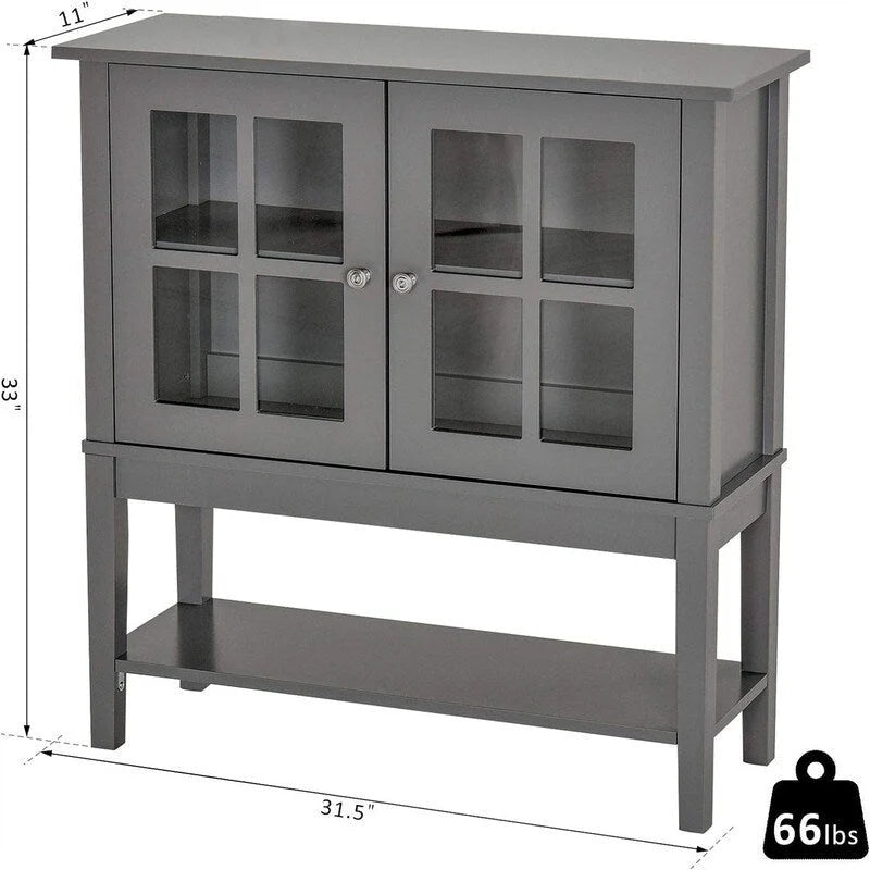 Modern Sideboard Buffet Cabinet - 31.5 L x 11'W x 33 H