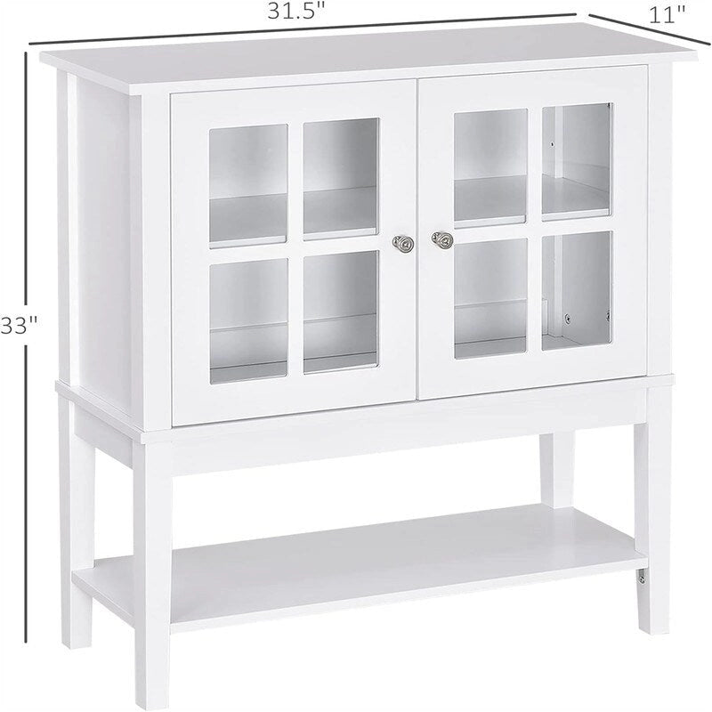 Modern Sideboard Buffet Cabinet - 31.5 L x 11'W x 33 H