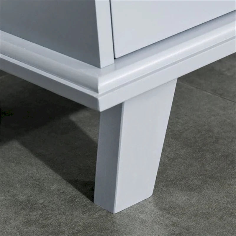 Anti-Toppling Wood Kitchen Storage Cabinet with Doors - N/A