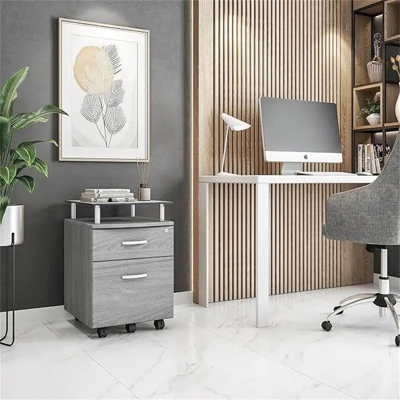 Rolling File Cabinet - 17.5D x 15.75W x 24H