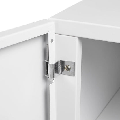 Metal Printer Stand with Storage Mobile Printer Tables for Small Spaces with Door Adjustable Shelf File Cabinet on Wheels