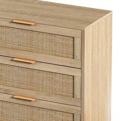 6-drawers Rattan Storage Cabinet - 51.18L x 15.75W x 29.53H
