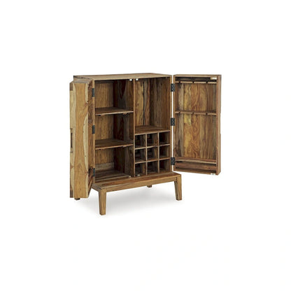 Signature Design by Ashley Dressonni Brown Bar Cabinet - 32 W x 20 D x 45 H