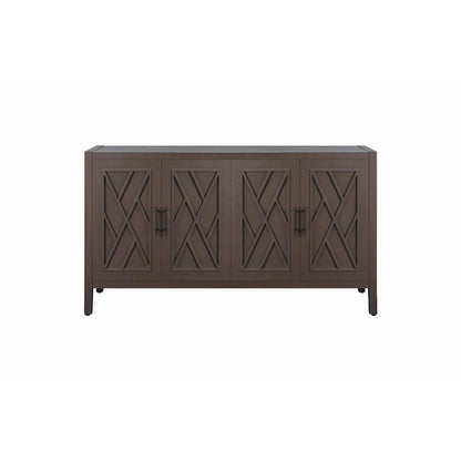 Vintage American Country Wooden Sideboard with Four Doors